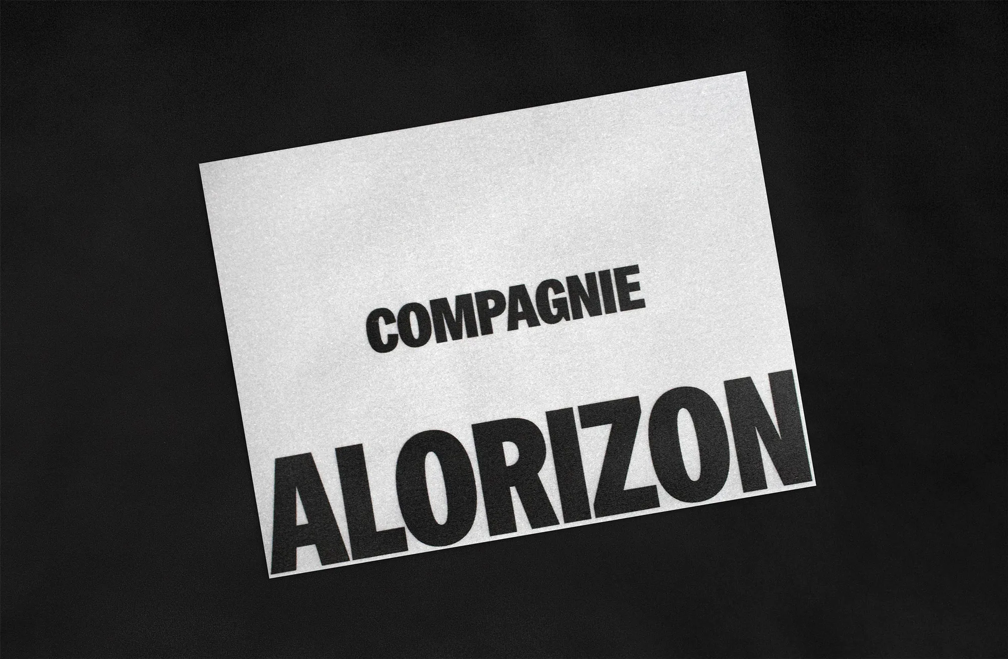 Cover Alorizon Theater company